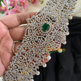 Exquisite Bridal American Diamond Hipbelt-Green-G5740